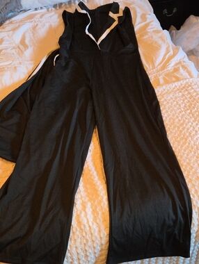 Amazon Black Jumpsuit with White Trim